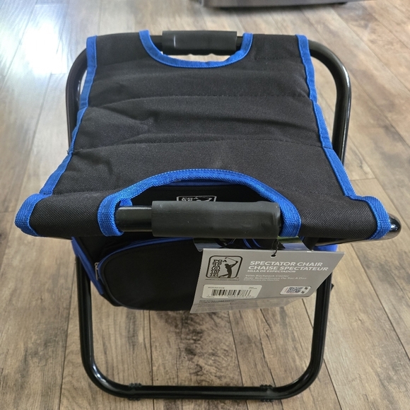 PGA Tour Spectator Black/Blue Folding Chairs With Backpack Cooler,new With Tags - Picture 6 of 15